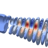simulation of longitudinal electric field in a laser-plasma accelerator rendered with the ECP software